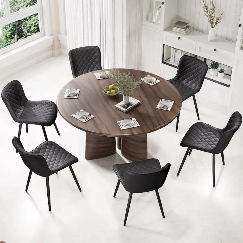 Dining Chairs Set of 2 Modern Leather Upholstered Dining Room Chair