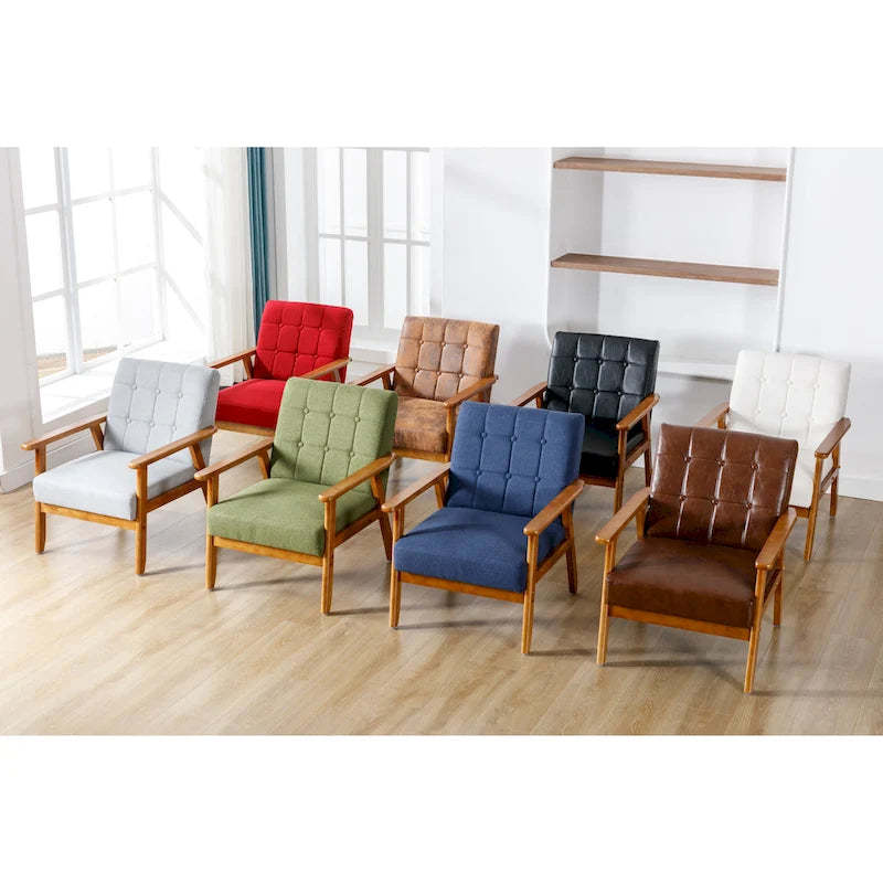 Mid-Century Modern Accent solid wood chair, for Living Room Bedroom Studio chair