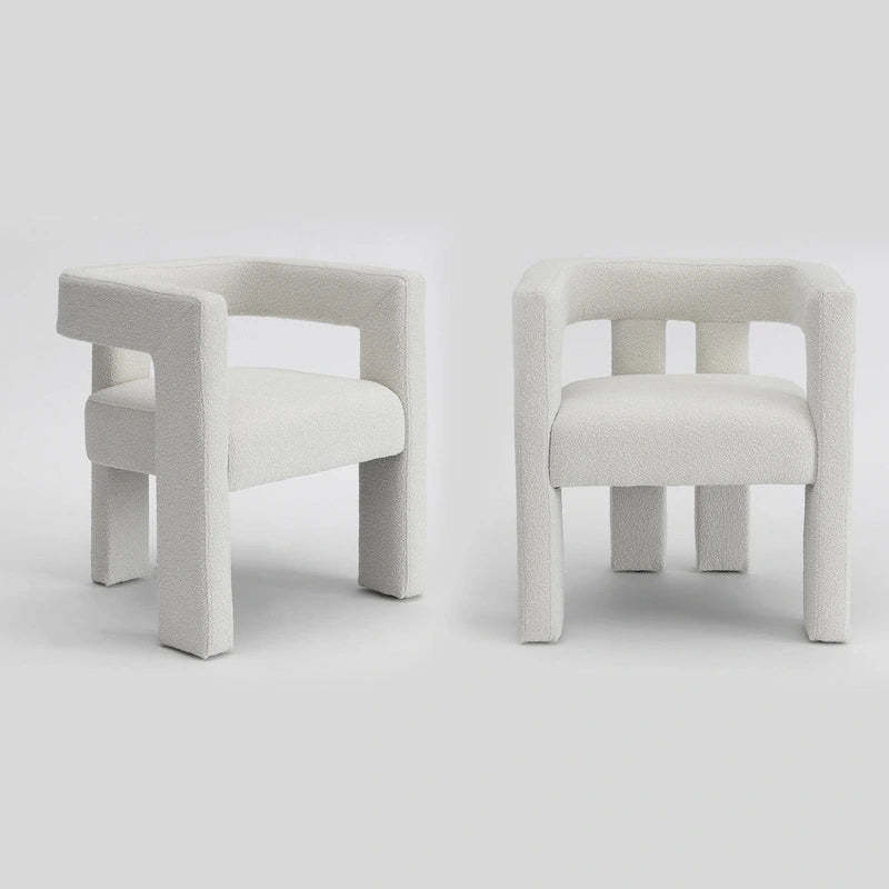 KINWELL 24 Wide Boucle Upholstered Armchair (Set of 2)