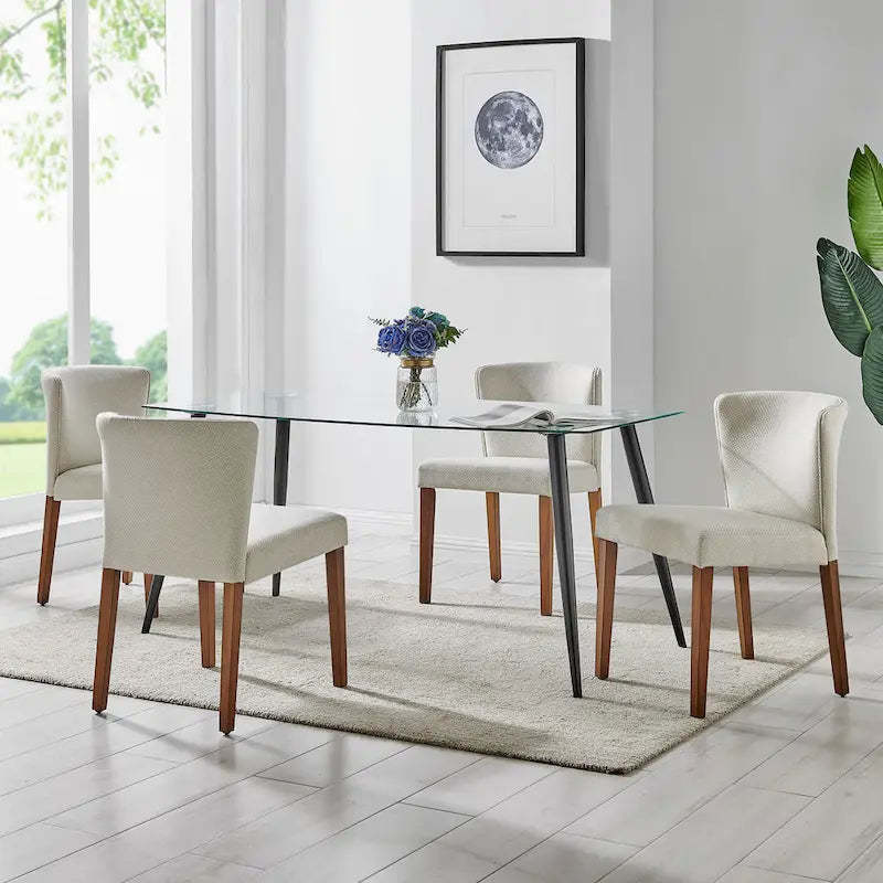 Albie KD Fabric Dining Side Chair, (Set of 2)