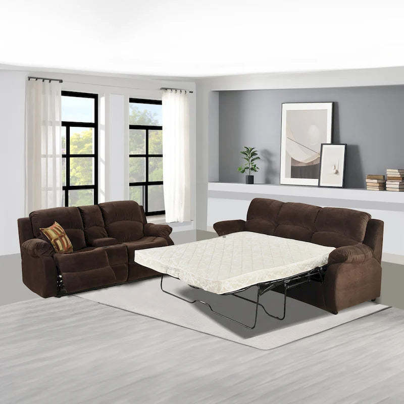Tracey 2-Piece Transitional Queen Sofa Bed Set