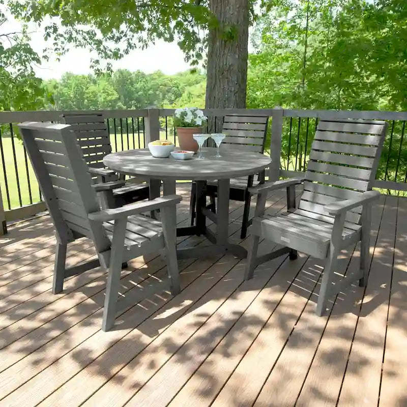 Weatherly 5-piece Outdoor Dining Set - 48 Round Table, Dining-height