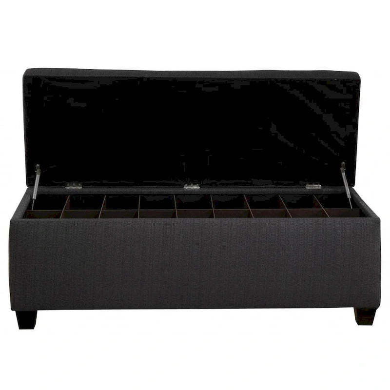 The Sole Secret Shoe Storage Bench - Candice Charcoal