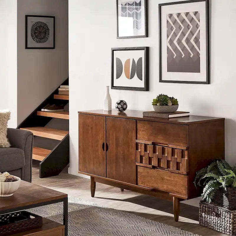Kieran Mid-Century Wood 2-Door and 3-Drawer Server by  Modern