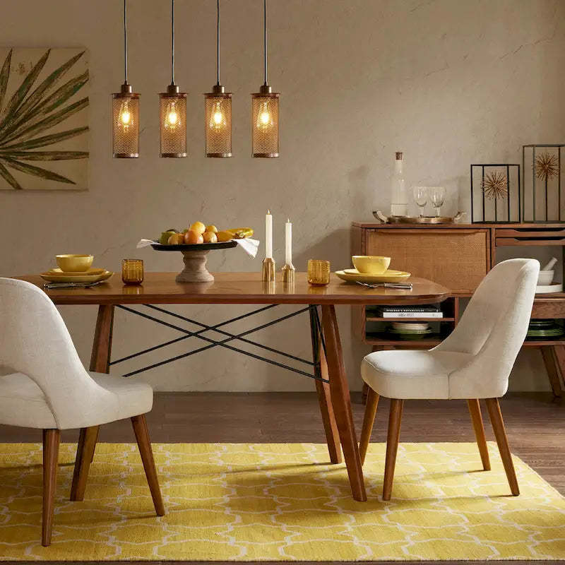 INK+IVY Nola Upholstered Dining Side Chairs with Cutout Back design (Set of 2)