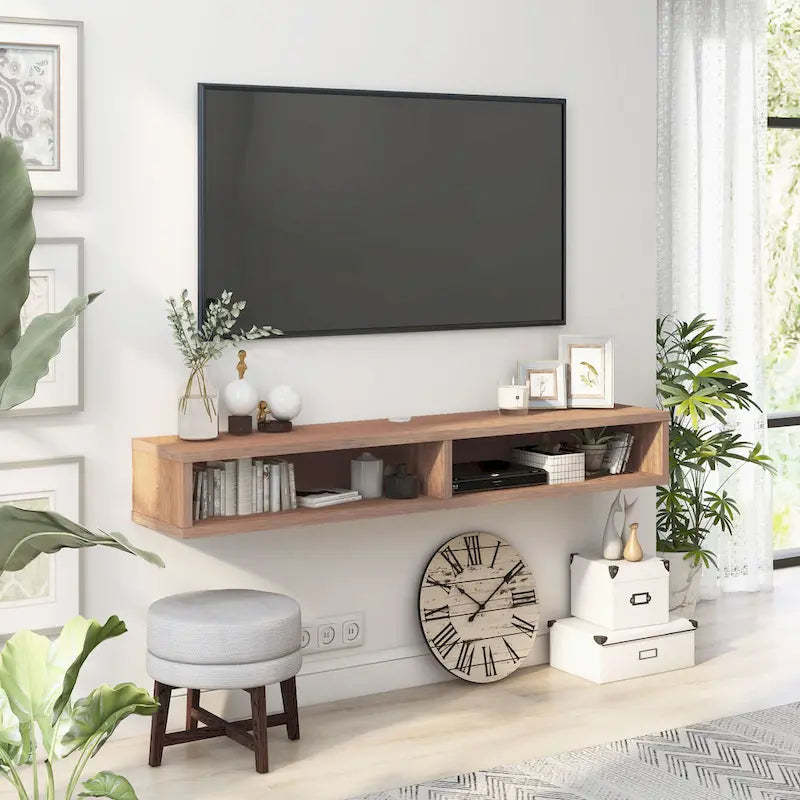 Rydstorp Modern 60-inch 2-Shelf Wall-mounted TV Console by Carson Carrington