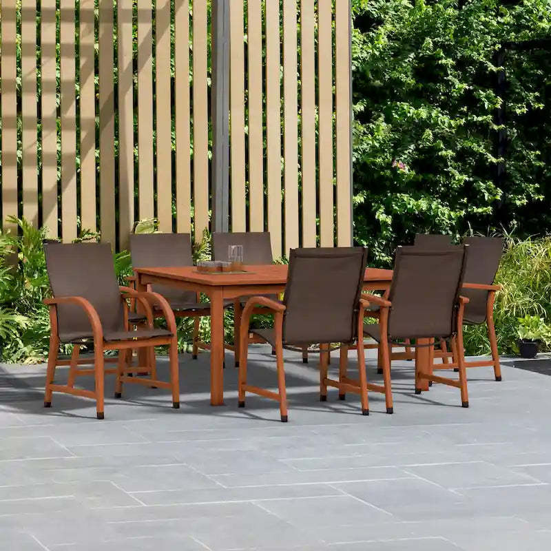 Outdoor 9pc Square Patio Dining Set