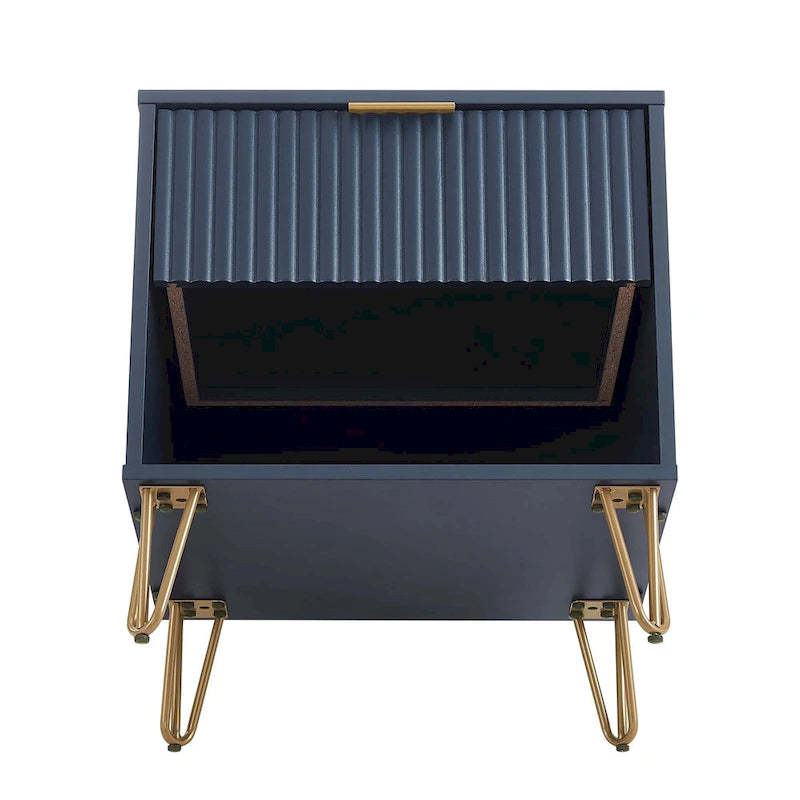 Manhattan Comfort Dumbo Mid Century Nightstand with 1 Drawer