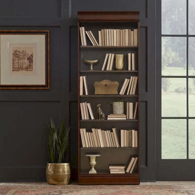 Brayton Manor Cognac Jr Executive 84 Inch Bookcase