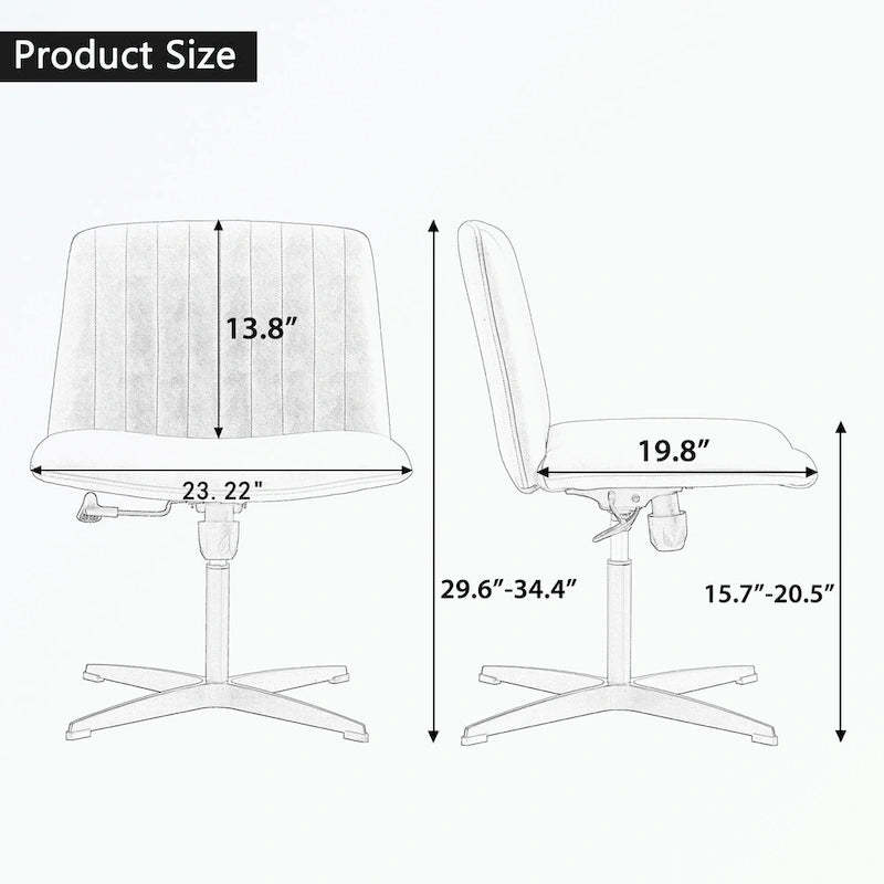 Adjustable 360 Swivel Office Chair With Black Foot