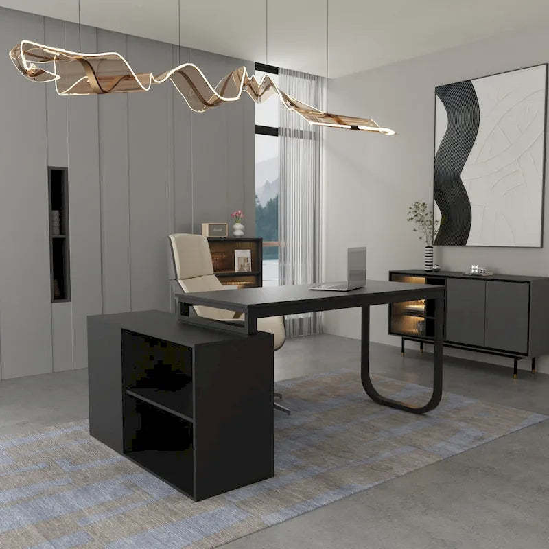 Timechee 55-inch L Shaped Office Computer Desk w/ Drawers