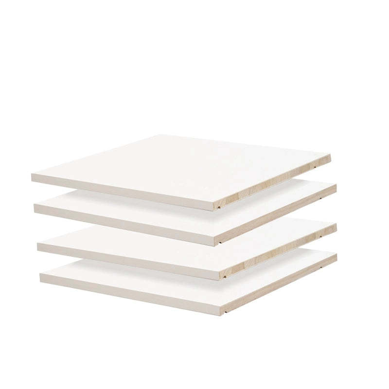 Palace Imports 100% Solid Wood Set of 4 Small Shelves for Family Wardrobe Armoires
