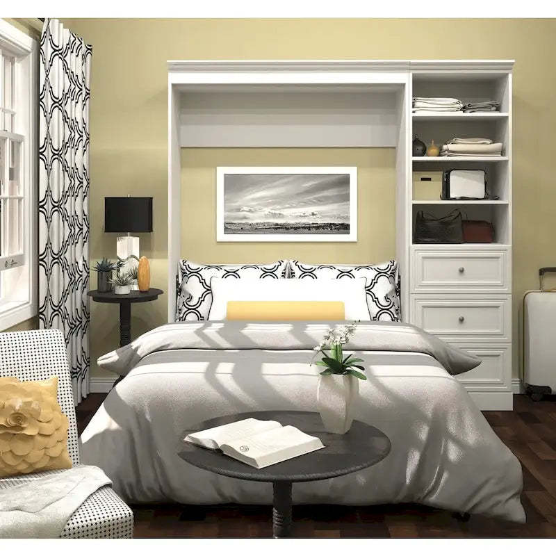 Versatile Full Murphy Bed and Closet Organizer (84W) by Bestar
