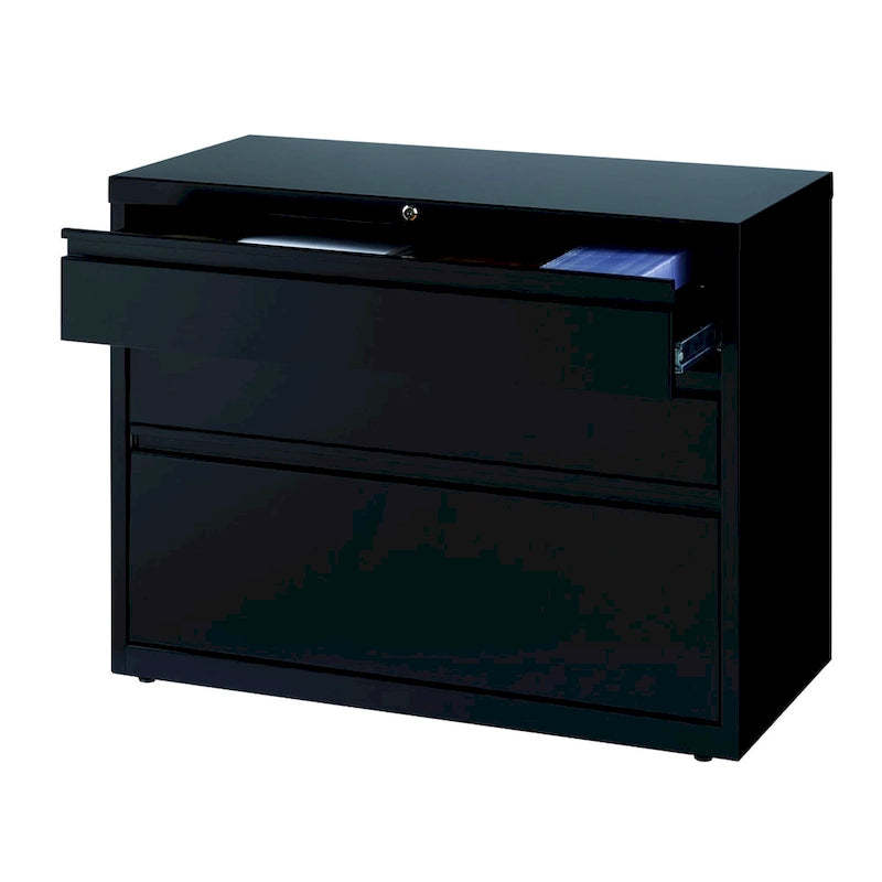Hirsh Commercial 36 Wide 3-drawer Lateral Storage File Cabinet, Black