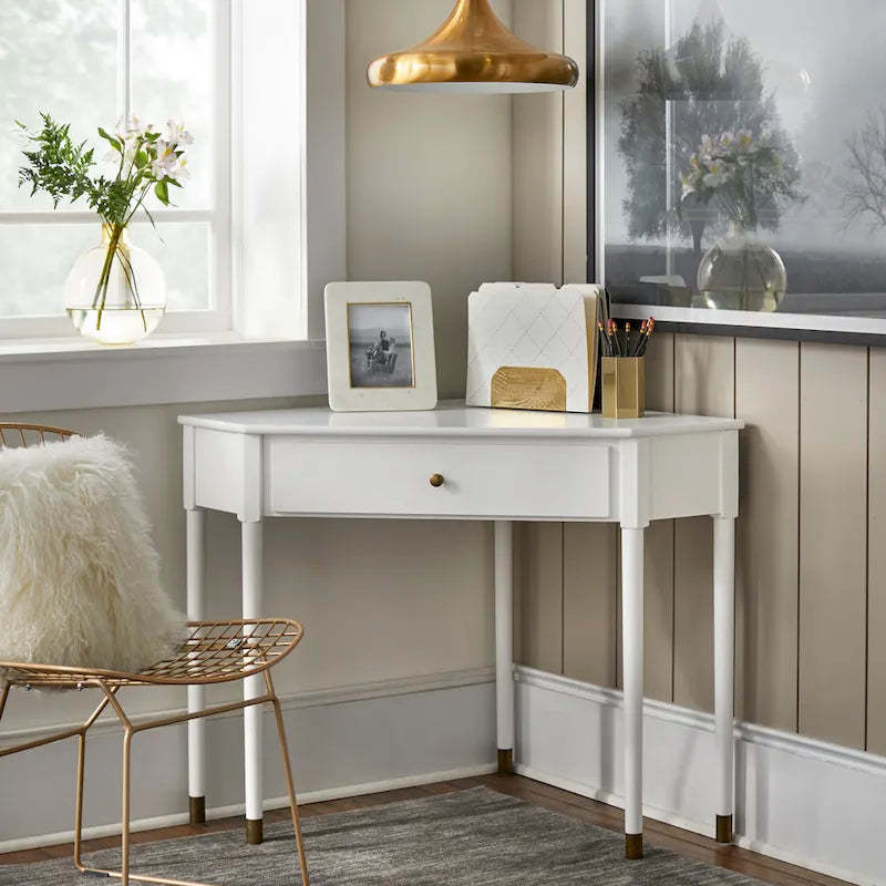 Lifestorey Mesa Mid-Century Corner Desk