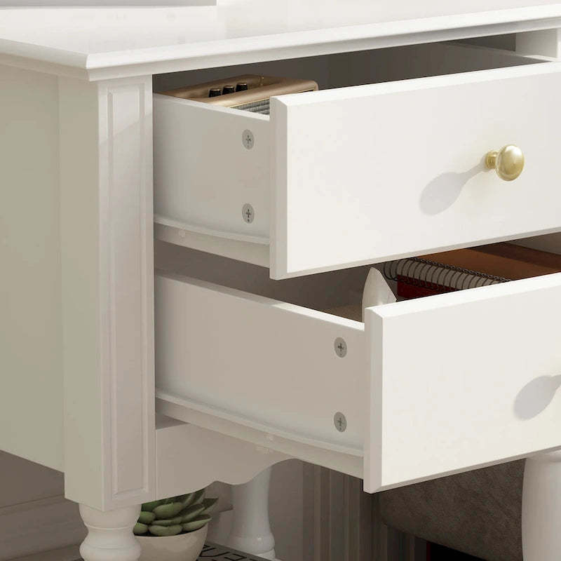 Nightstand Side Table Wood Night Stand White Bedside Table Lacuqer