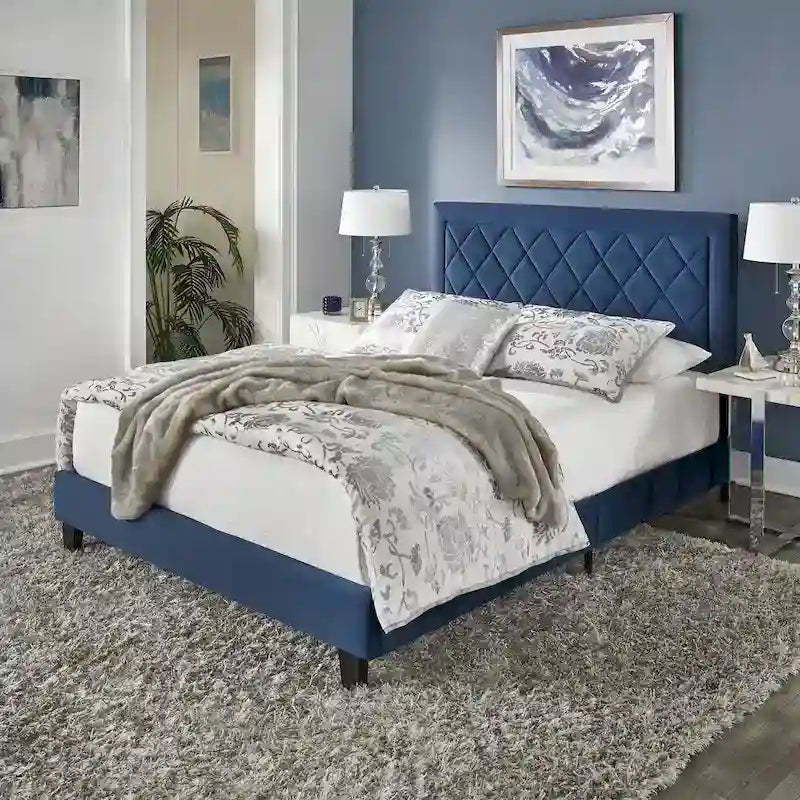 Dartington Velvet Fabric Platform Bed by iNSPIRE Q Modern