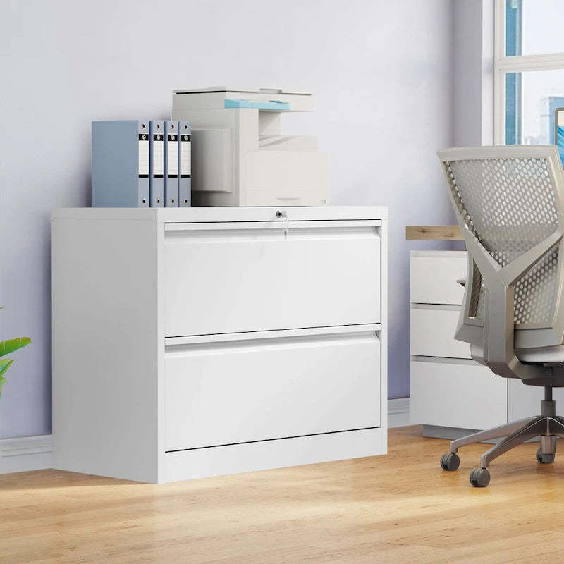 2-Drawer Metal Lateral File Cabinet with Lock