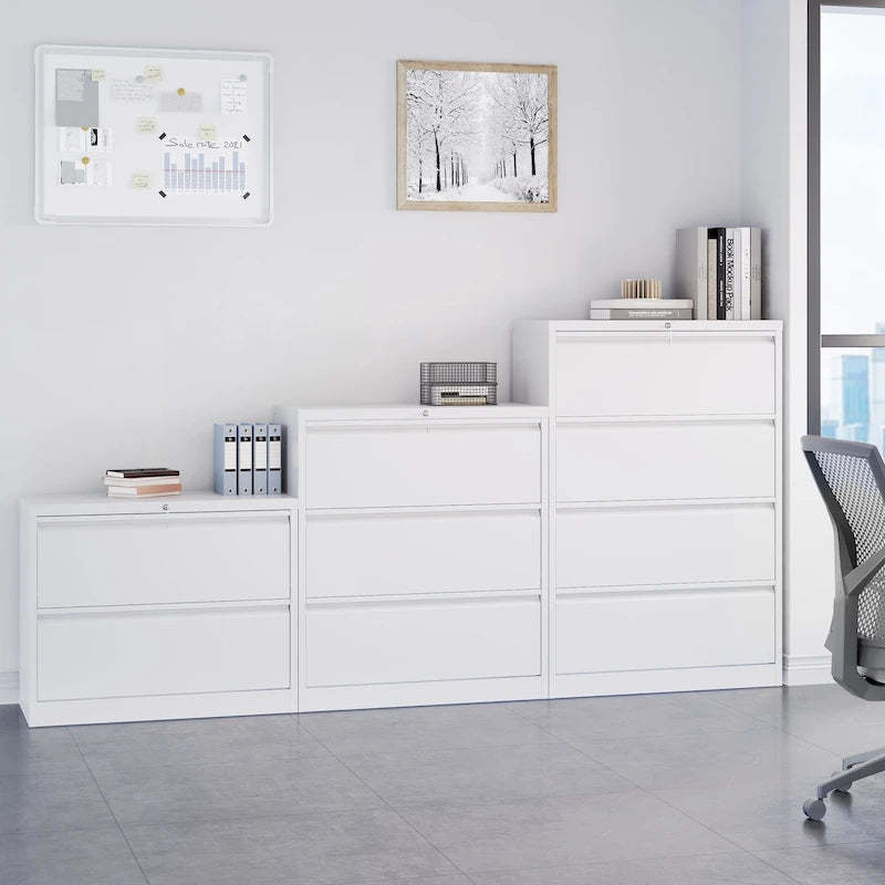 35W 2/3/4-drawer Lateral Locking Steel File Cabinet for A4, Legal, Letter