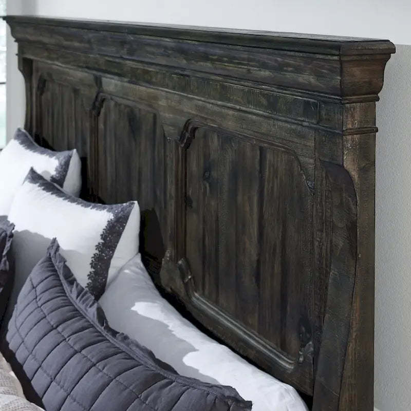 Bellamy Traditional Peppercorn Queen Panel Bed Headboard