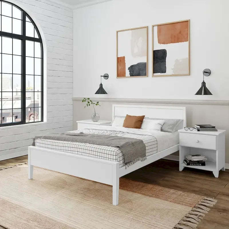 Plank and Beam Full-Size Bed with Panel Headboard
