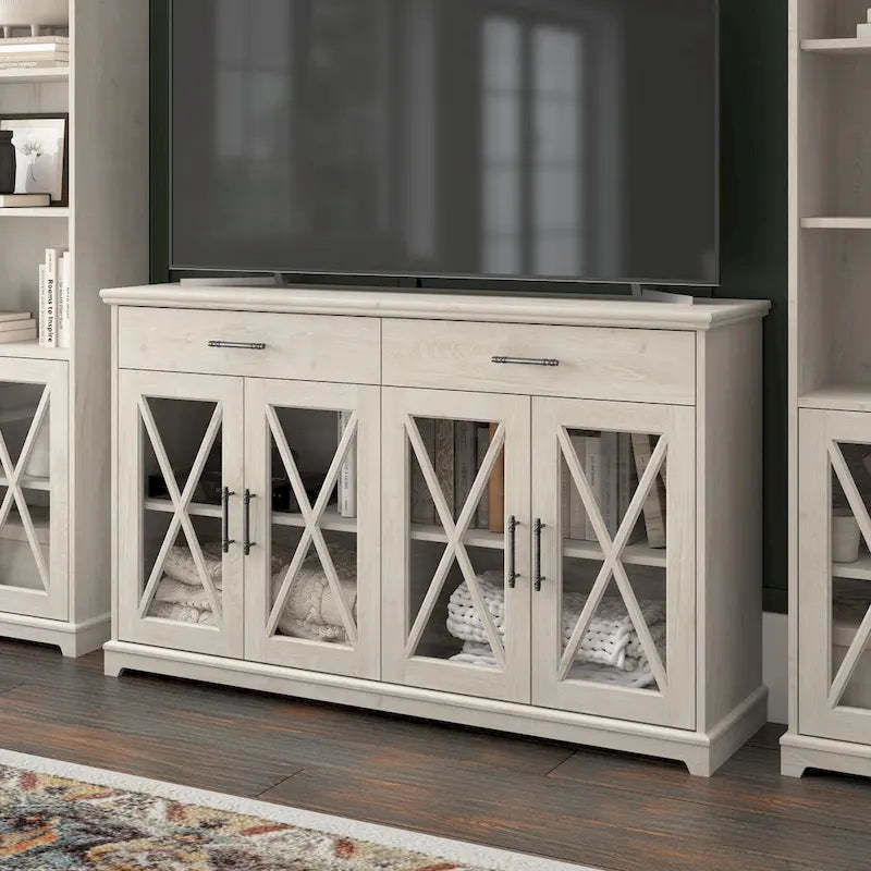 Lennox 60W Farmhouse TV Stand for 75 Inch TV by Bush Furniture