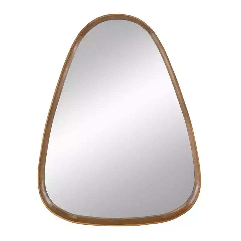 Jennifer Taylor Home Naveen 37.5 Oblong Oval Modern Wall Mirror with Pine Wood Frame