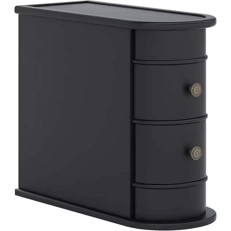 Tribesigns Solid Wood End Table, 2-drawer Side Table, Slim Chairside Table, Narrow Nightstand, No Assembly Required