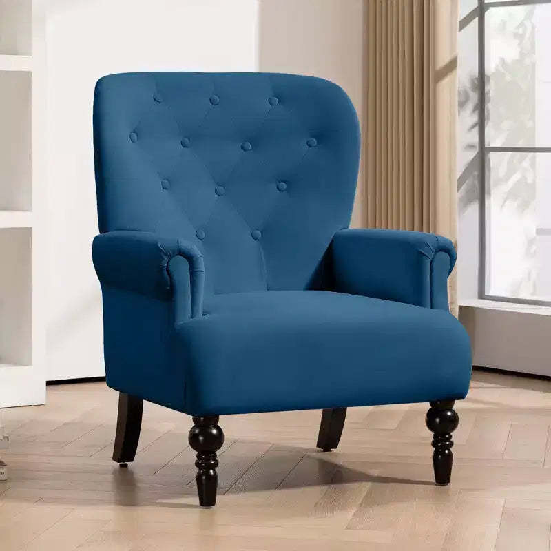 Hyleory 31'' Wide Velvet Wingback Chair