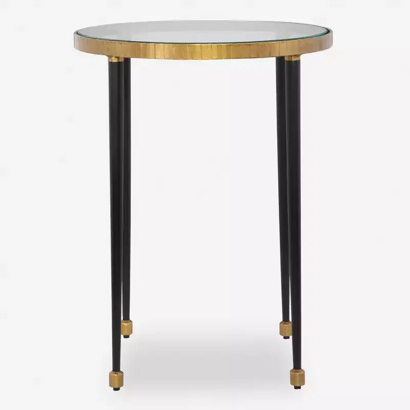 Uttermost Stiletto Antique Gold Side Table