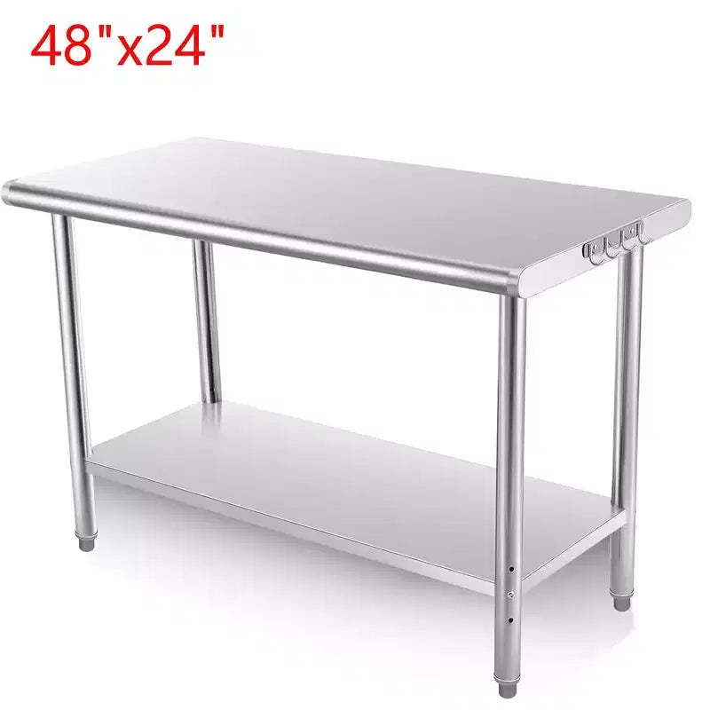 Stainless Steel Kitchen Work Prep Table NSF Commercial Restaurant Table