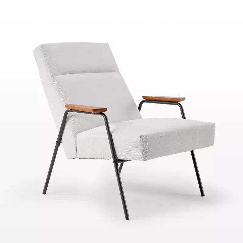 Lumina, Upholstered Lounge Chair with Armrest,29.72 W x 33.66 D x 34.05 H,White