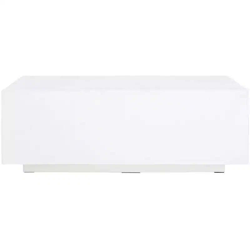 Ezro Faux Concrete Coffee Table - White - Safavieh