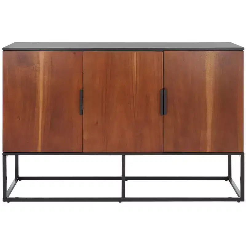 Vance 3 Door 2 Shelf Sideboard - MED5007 - Black/Brown - Safavieh