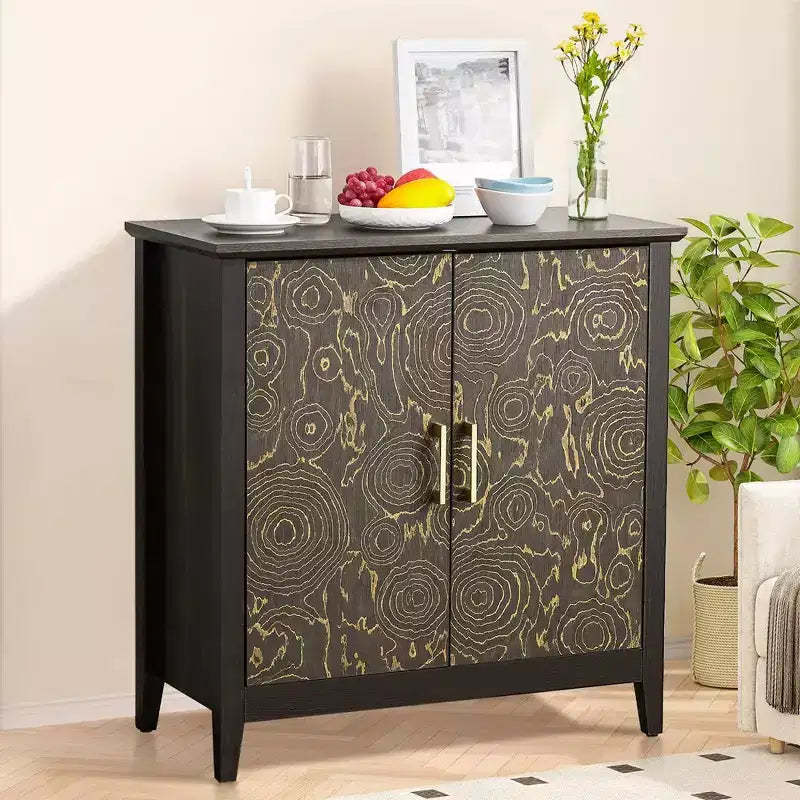 Modern Farmhouse Sideboard Buffet Cabinet with Storage with 2 Doors, Accent Cabinet with Storage