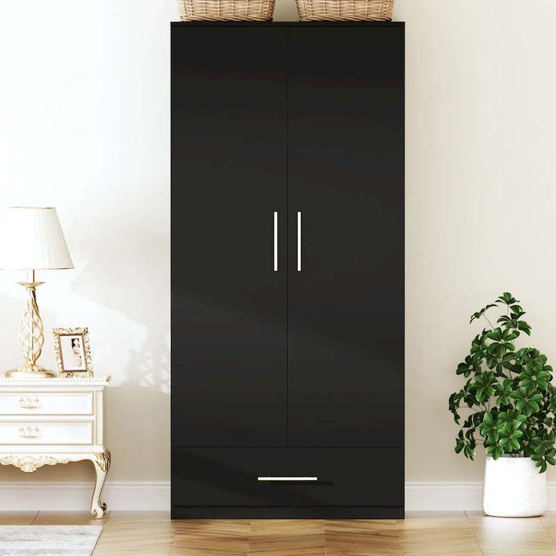South Shore 2Door Wardrobe Armoire with Storage Drawer and hanging rod