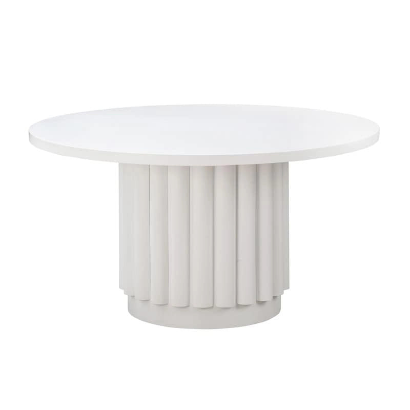 Kali 55 White Round Dining Table