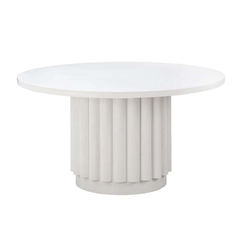 Kali 55 White Round Dining Table