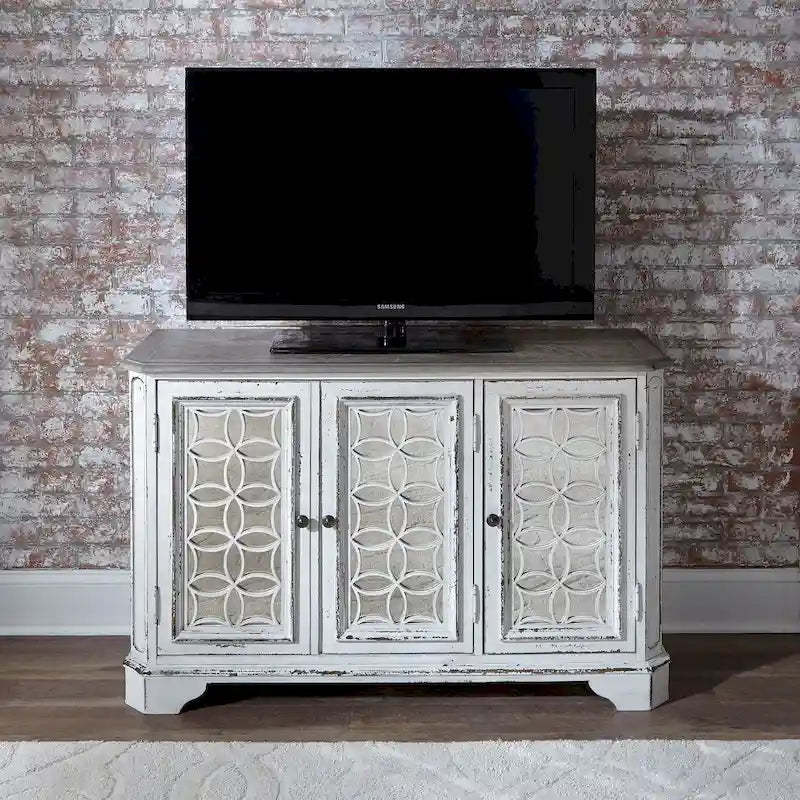 Magnolia Manor Antique White Mirrored Hall Console