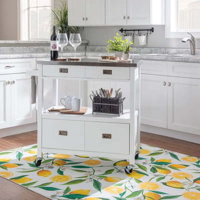 Julianna Stainless Steel Kitchen Cart