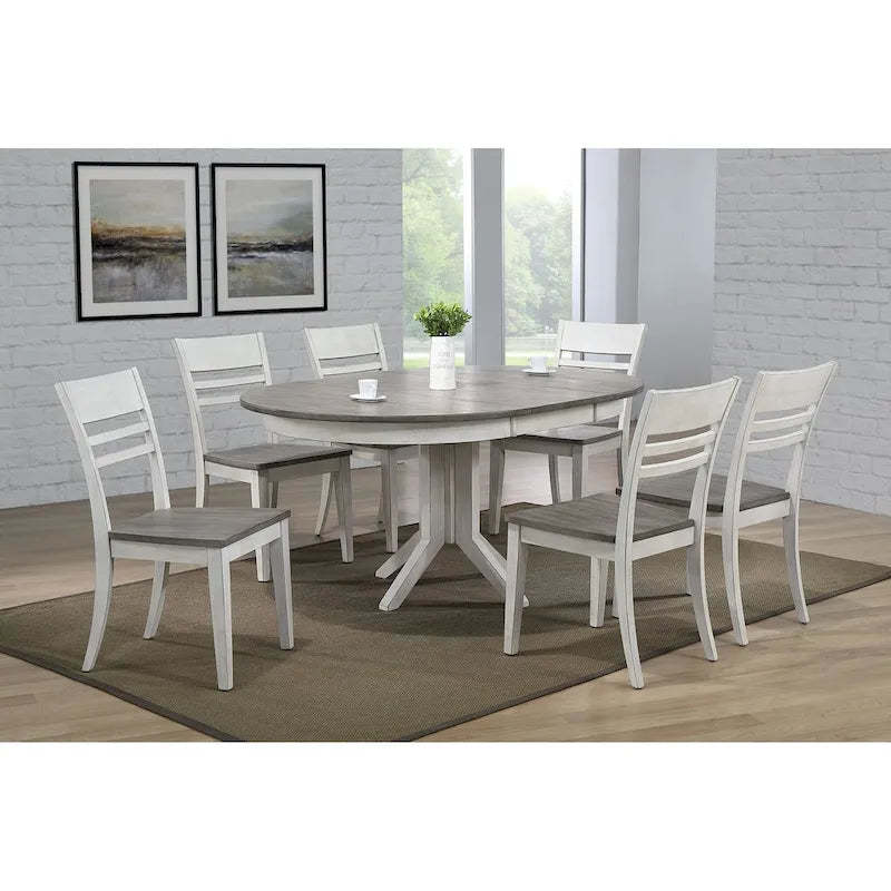 The Gray Barn Avalon 7-piece Dining Set in Ash and Stormy White