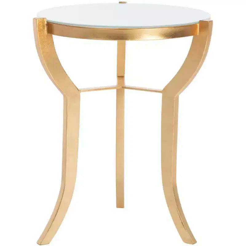 Ormond Accent Table - FOX2530A - Gold/White - Safavieh Couture