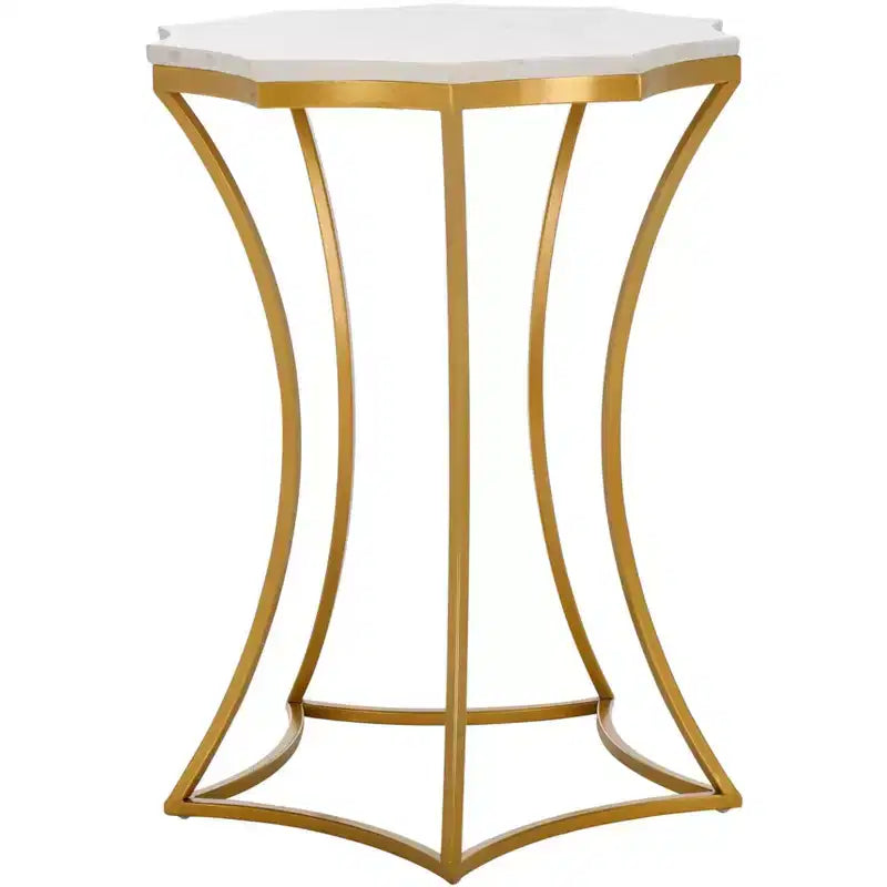Starbella Accent Table - FOX5526A - White/Gold - Safavieh Couture