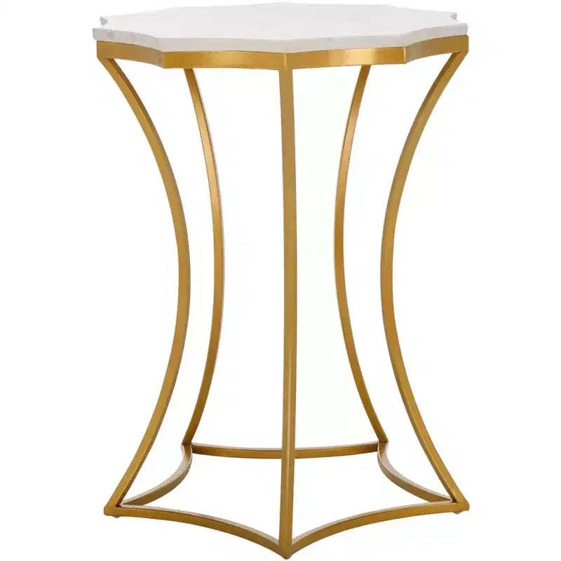 Starbella Accent Table - FOX5526A - White/Gold - Safavieh Couture