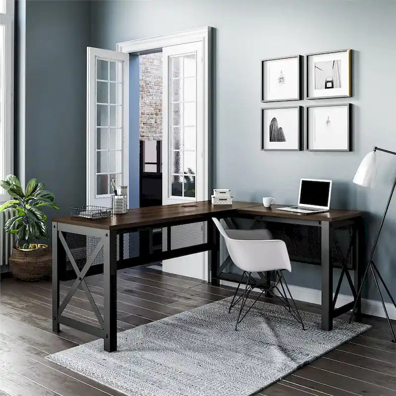 Avenue Greene Leighton L Desk with Lift Top