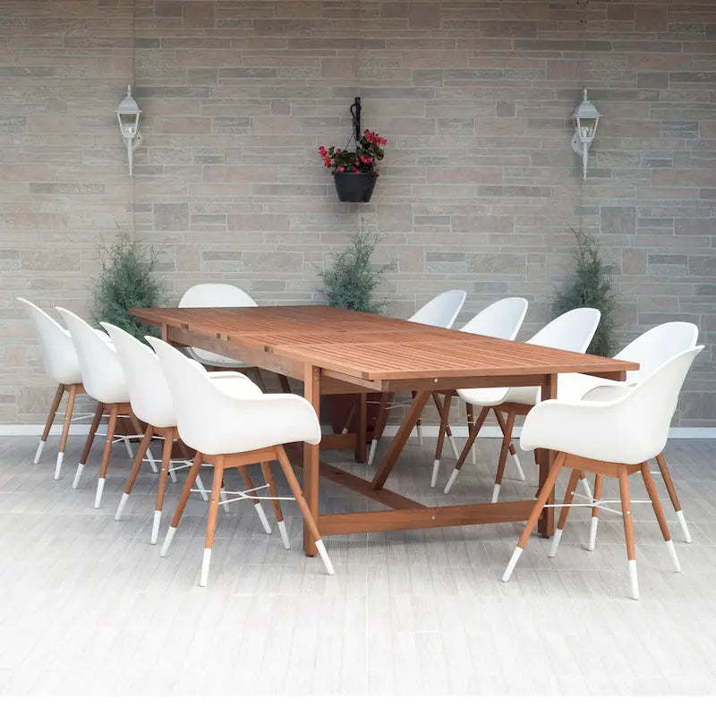 Amazonia Bonita 11 piece Extendable Rectangular Patio Dining Set