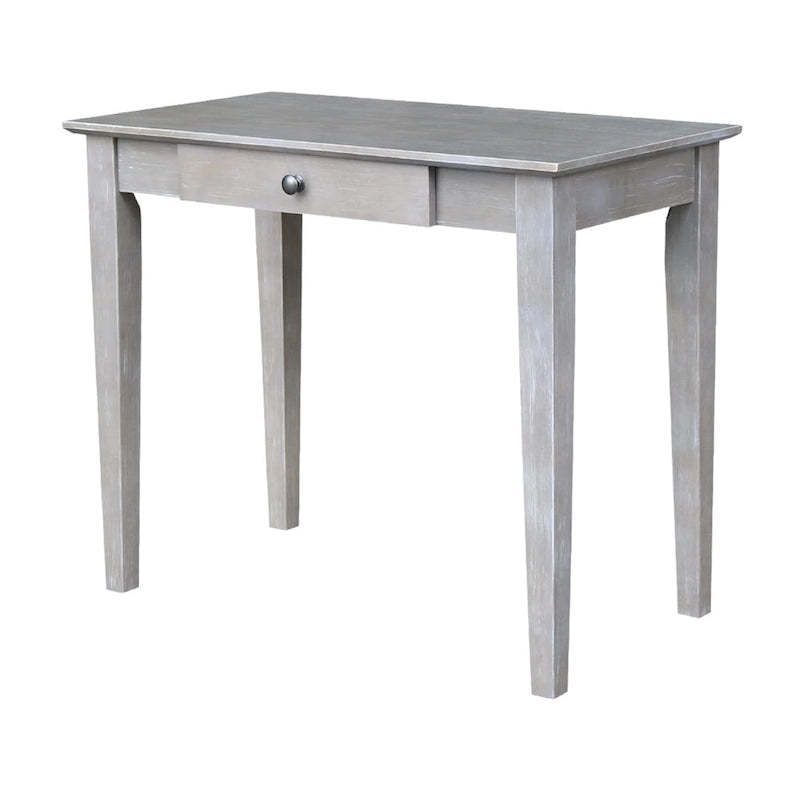 Wooden Writing Desk with Butcher Block Surface