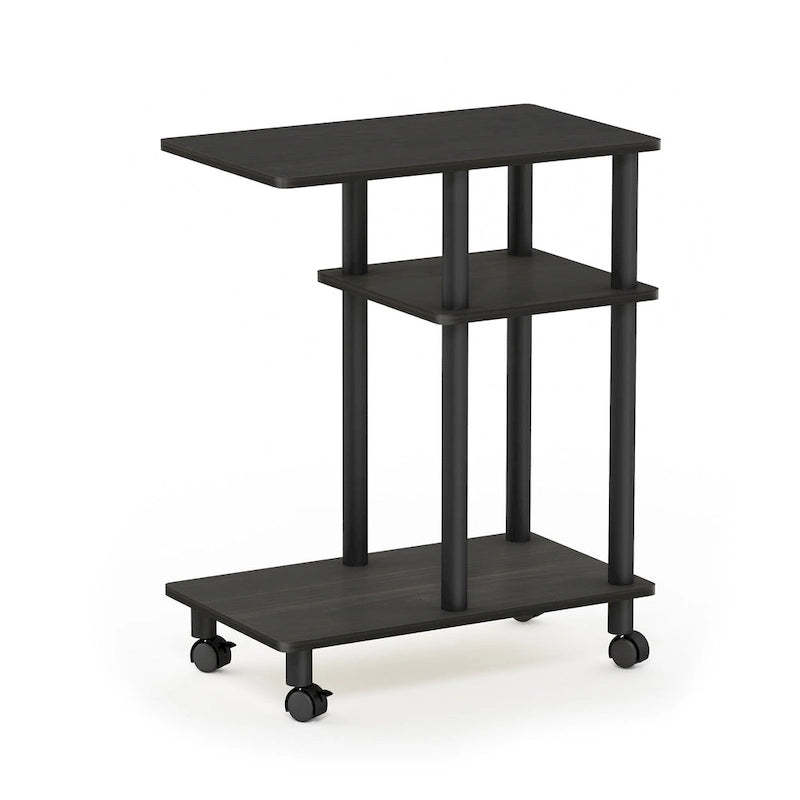 Furinno Turn-N-Tube U Shape Sofa Side Table with Casters