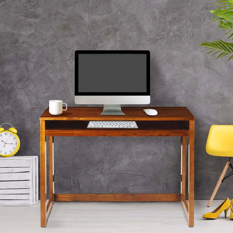Modern Folding Desk with 4 USB Ports