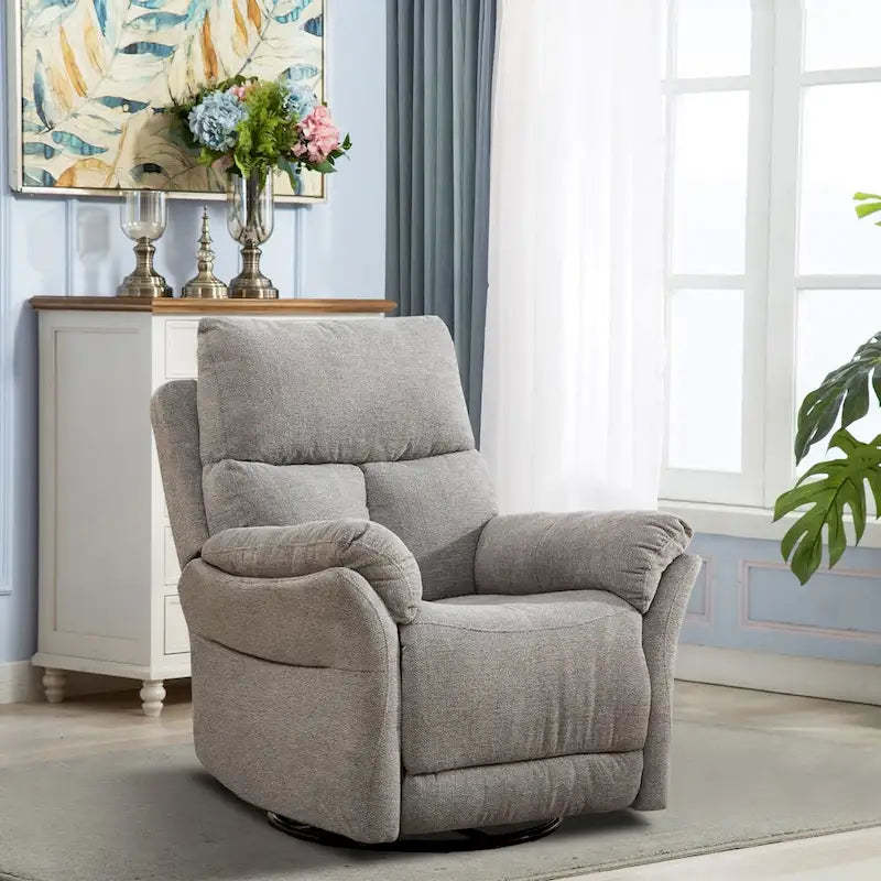Manual Fabric Overstuffed Soft Rocking Recliner Chairs Sofa for Living Room